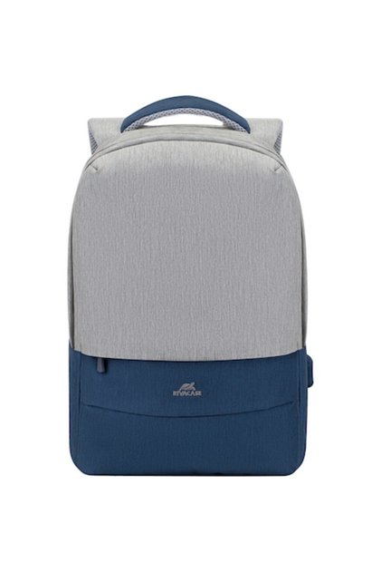 Rucsac pentru laptop 7562, 15.6", Antifurt, Gri/Albastru închis