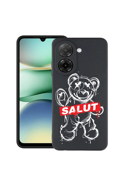 ® Husă subțire din silicon pentru Xiaomi Redmi A5, Teddy Bear Salut, 2030991 B 1548