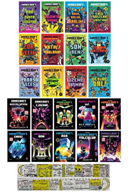 XLibris Minecraft Kızıltaş Şatosu+Kayıp Günlük+Ejderha+Cennet