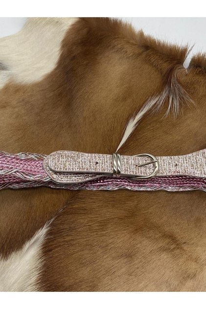 Pembe Silver Tokalı Kadın Kemer