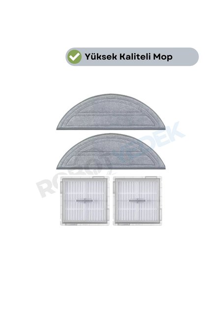 Roborock S8 Pro / S9 / Pro Plus Uyumlu Mop ve Hepa Filtre-4 Parça