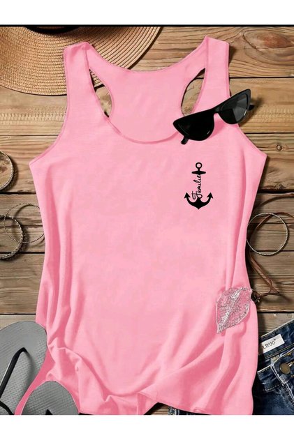 Fami̇li̇e Anchor Swimmer Women's Tank Top Tshirt