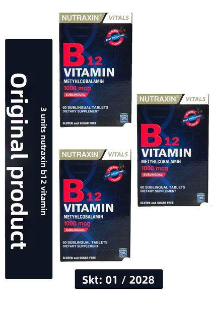 3 Pieces of Vitamin B12 1000 Mcg - under Tongue Tablets