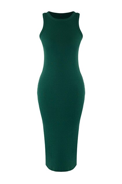 dark green pencil dress Zapakasa Women Cocktail Dress Dark Green Off the Shoulder Ruffled Midi  Bodycon Party Dress main image 0