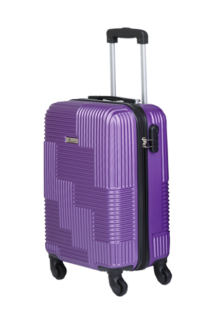 Hard Case Large Luggage Trolley Suitcase | Unisex Travel Bag With 4 Spinner Wheels Kh110 Violet