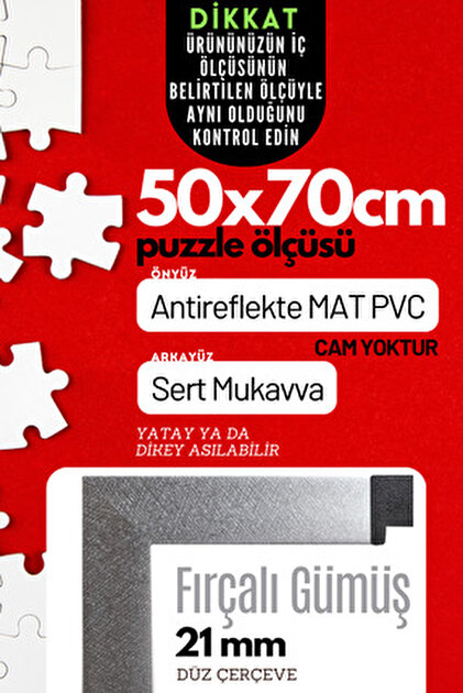 AtlasSG 21mm- 50x70 Cm Antireflekte Mat Pvc Li Fotoğraf 1000 parça