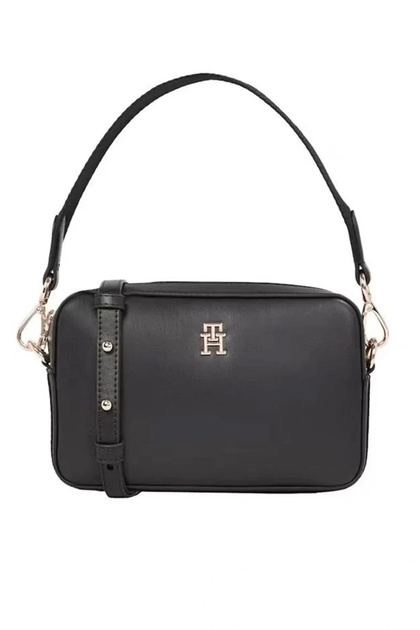 【美品】digne jacquard tank Tommy Hilfiger TH DISTINCT CAMERA BAG Kadın siyah Omuz Çantası