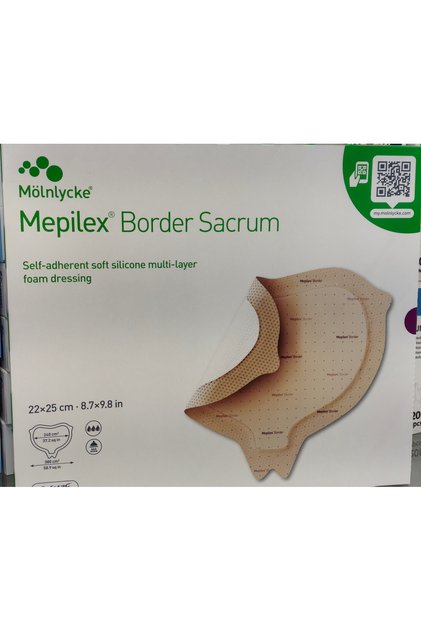 Mepilex plasters 22cm*25cm for difficult wounds and bedsores (box: five pieces)