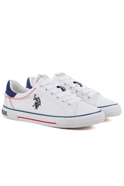 U.S. Polo Assn. RACHEL 4FX Bağcıklı Uniseks Sneaker BEYAZ