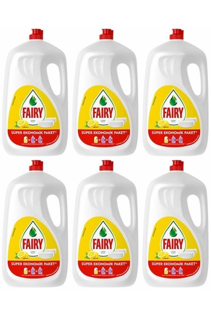 Sıvı Bulaşık Deterjanı Süper Ekonomik Paket Limon 2600 Ml X 6 Adet
