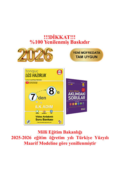 Tonguç Yayınları Tonguç 7'den 8'e Hazırlık Kitabı Konu Anlatımlı