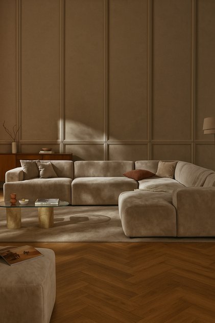Molly Xl Köşe Koltuk Takımı Sag Kose Babyface, Kirik Beyaz 290x290 cm