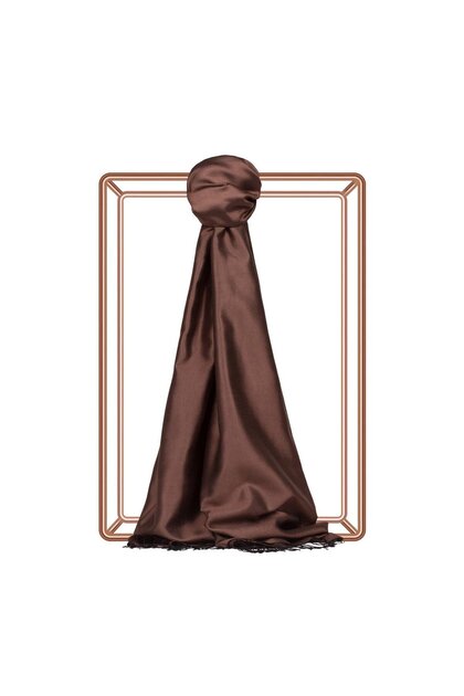 Double-Sided Silk Shawl - Bitter Brown