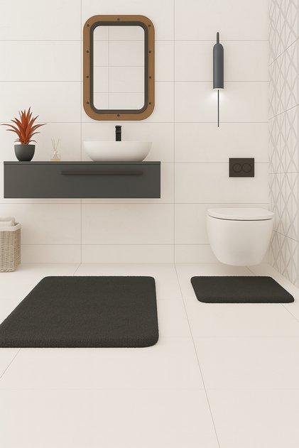 Bathroom Mat Flat Double Toilet Set 50X80 - 40X50, Soft Soft Key