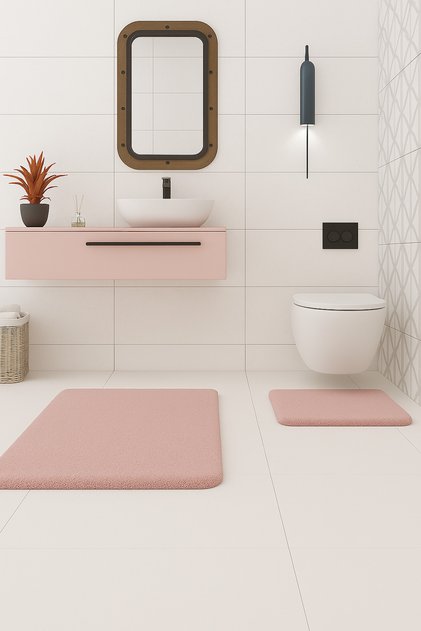 Bathroom Mat Flat Double Toilet Set 50X80 - 40X50, Soft Soft Key