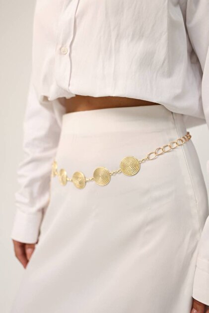 illusion dress blue or gold Goldrush Belt With Chain In Gold – St Frock