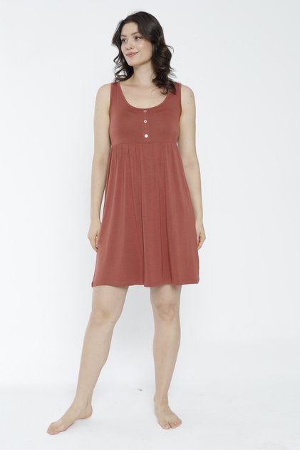 Button-Detail Women's Nightgown 10657