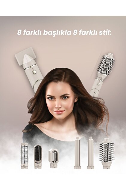 Mieco Aria 8 In 1 Iyon Özellikli Saç Kurutma Ve Şekillendirme Seti