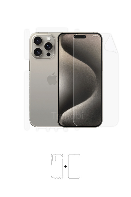 هاتف Iphone 15 Pro Max بهيكل كامل 360 درجة من الأمام والخلف وطبقة حماية جانبية من مادة TPU