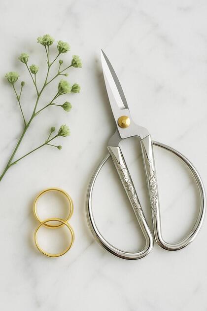 Silver Colored Promise/Engagement Scissors Silver Scissors