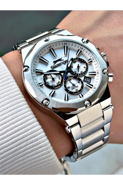 10 Atm Waterproofness Silver Color Steel Cord Steel Case Men Wristwatch 2501.01Mr