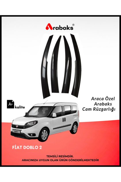 Fiat Doblo 2 Cam Rüzgarlığı 4’lü Takım (MUGEN TİP, DAYANIKLI MALZEME, KOLAY MONTAJ)