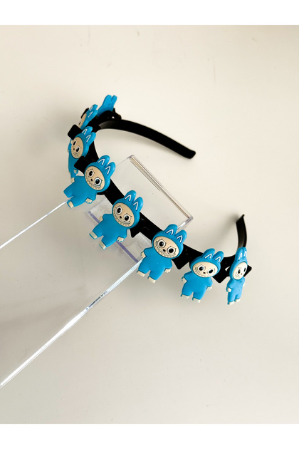 Children's Crown with Row of Labubu Figures and Eight Latches
