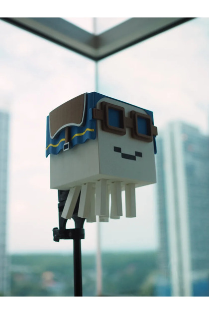 3D Minecraft Mutlu Ghast