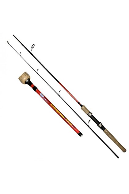 discovery fishing pole JMC Fly Outfit grip control wheel and is also visually perfectly matched to the fly rod combo with the spool and reel frame in black and the contrasting reel foot in the same dark red as the spacer of the reel seat DISCOVERY GEN II - Rapala