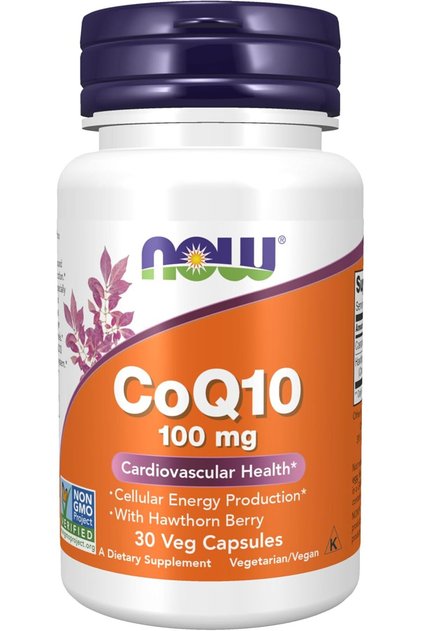 مكملات غذائية، ١٠٠ ملغ من CoQ10 مع توت الزعرور، درجة صيدلانية، منتج متحول بالكامل