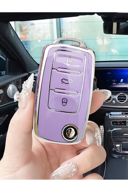SEAT SKODA VOLKSWAGEN ESKİ KAA SUSTALI ANAHTAR KILIFI LİLA