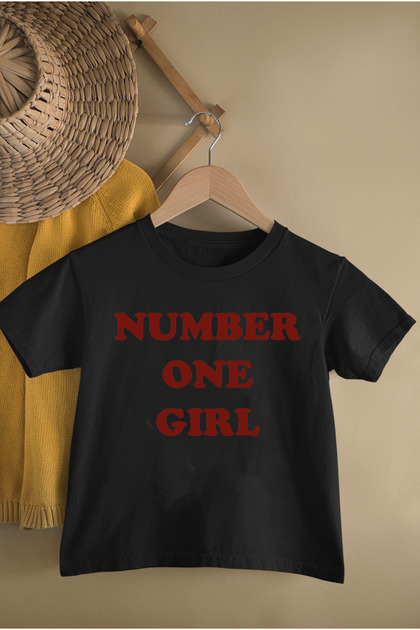 Blackpink Rose One Number Girl Printed Cotton Short Sleeve Cycling Collar Children's Tee