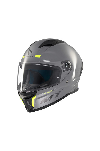 MT Stinger 2 FF126 Solid A12 Gloss Grey Full Face Motosiklet Kaskı