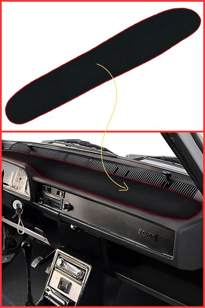 Renault 12 Taurus Black Torpedo Protection Cover Carpet Cover | Renault 12 Taurus Front Breast Protection