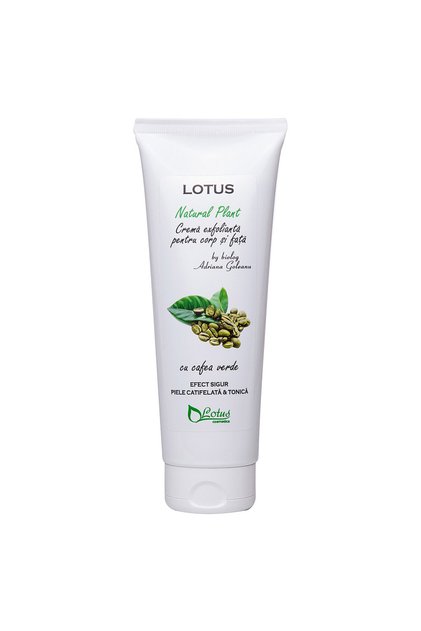 Lotus Plant Crema exfolianta pentru corp si fata cu cafea verde 250ml