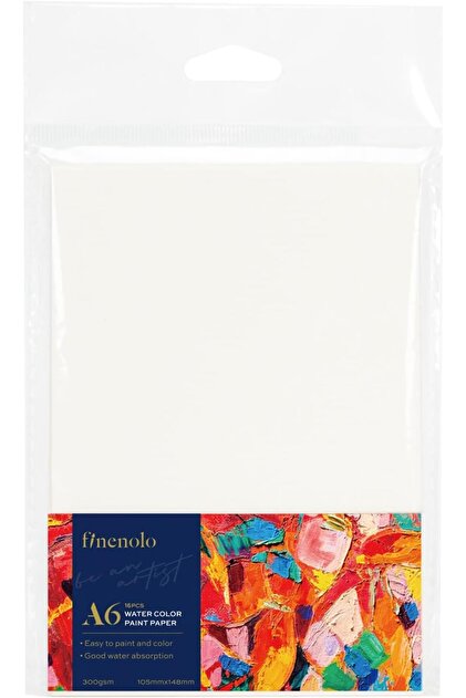 EC270-A6 Finenolo 300 GSM Heavyweight A6 Watercolor Paper, 16 Sheets