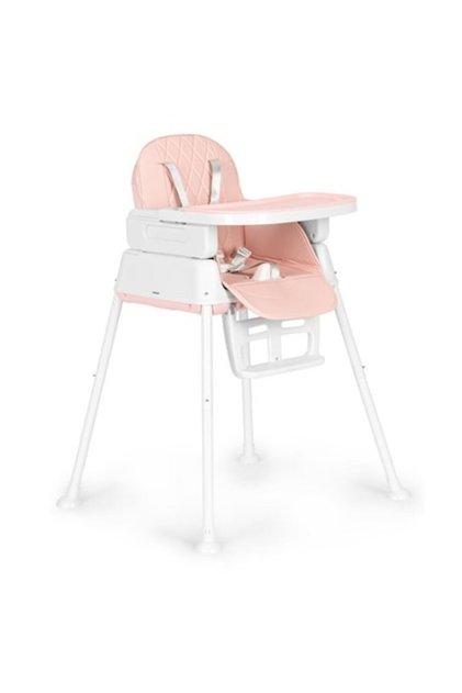 Scaun înalt pliabil 3 în 1 pentru bebeluși, confortabil, design modern, multifuncțional, 6+ luni, roz