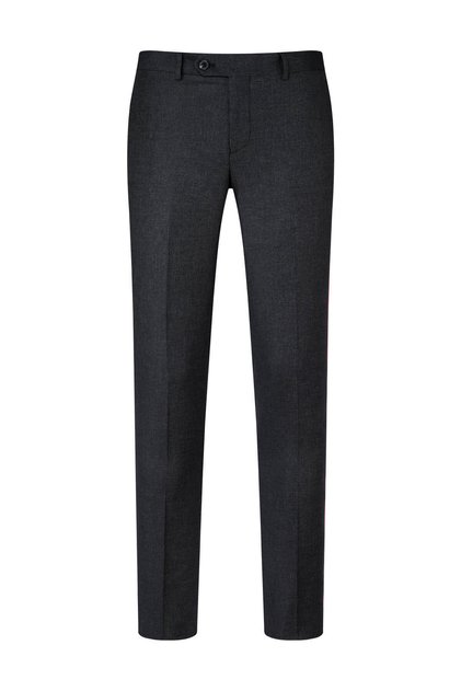Black Slim Fit Fabric Trousers with Side Pockets