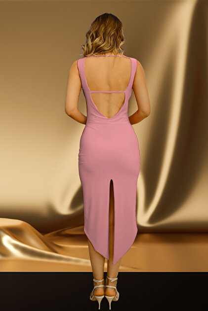 backless padded dress boohoo Women's Shoulder Pad Backless Drop Waist Maxi Dress in Ivory | Size: 8