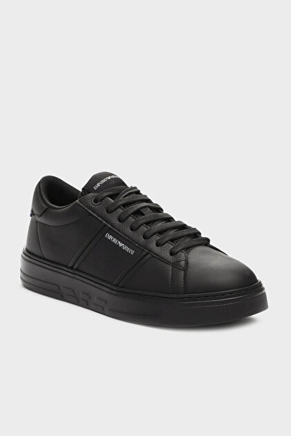 Logolu Hakiki Deri Sneaker Ayakkabı Erkek AYAKKABI EM003701 AF18017 MC005