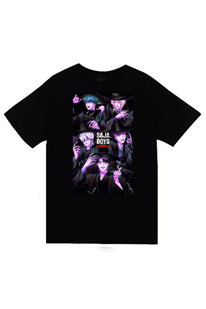 KEEP MY HATE DEMON Tシャツ fame-stoned K-Pop Demon Hunters – Saja Boys Baskılı Unisex %100