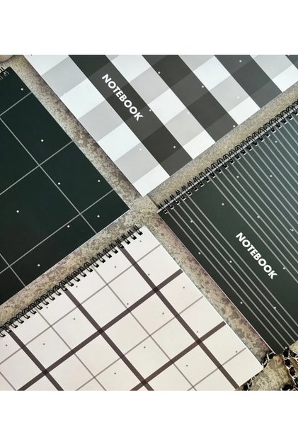 4-Piece A4 Size Spiral-Lined 80 Sheets School Notebook-Lined A4 Set of 4