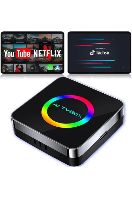 KAZEMTECH Araç CarPlay Ai Box Uyumlu Kit Youtube, Netflix Android