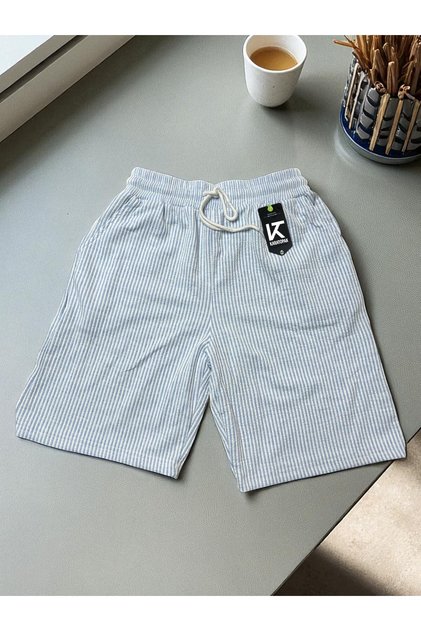 Summer Comfortable Cut Elastic Waist a Quality Striped Shorts