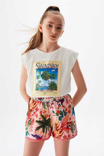 Girl Patterned Shorts