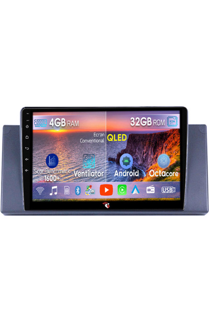 Navigatie dedicata BMW Seria 5 E39/E53 2000-2006, 4 GB RAM 32 ROM, Android 13, Display QLED, 9", DSP