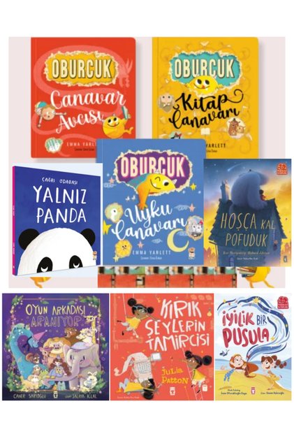 6 YAŞ+ Oburcuk serisi,Yalnız Panda, Oyun Arkadaşı Aranıyor, Hoşça Kal Pofuduk, Kırık Şeylerin(8KTP)