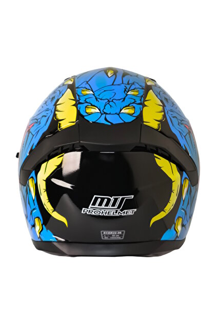 MTS M-910 Kraken Kapalı Motosiklet Kaskı (Renkli Vizör + Güneş
