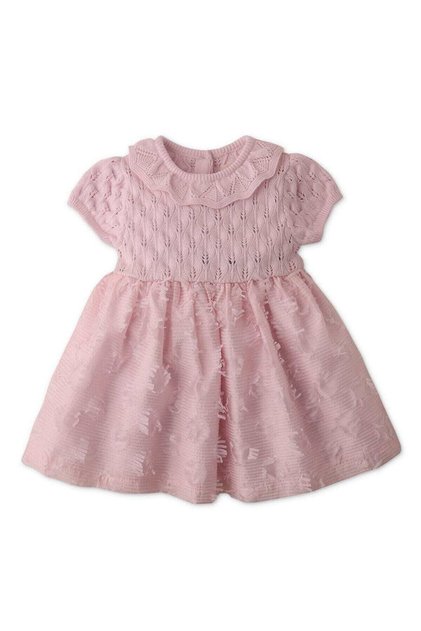 Girls' Quarter Sleeve Dress with Collar