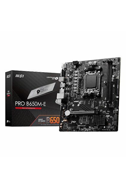 MSI Pro B650M-E DDR5 (6800MHz)OC M.2 VGA/HDMI PCIe 4.0 AM5 mATX